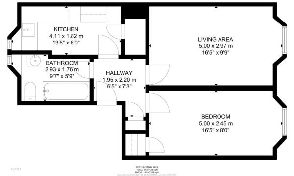 1 bed - 1st floor flat - W2